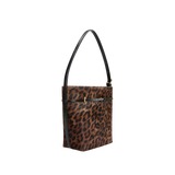 SMALL LEOPARD BELTED TOTE BAG