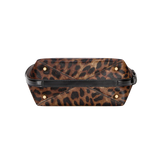 SMALL LEOPARD BELTED TOTE BAG