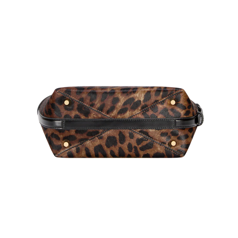 SMALL LEOPARD BELTED TOTE BAG