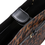 SMALL LEOPARD BELTED TOTE BAG