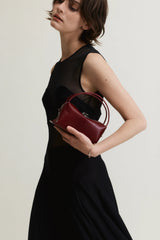 MAROON PYTHON CAFÉ MINI BAG