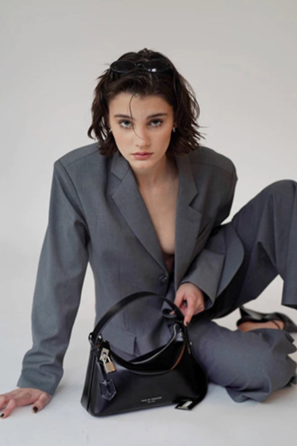 SILVER BLACK HOBO BAG – NO STOCK PARIS