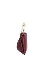 BURGUNDY RING HANDLE BAG