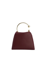 BURGUNDY RING HANDLE BAG