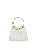 CREAM RING HANDLE BAG