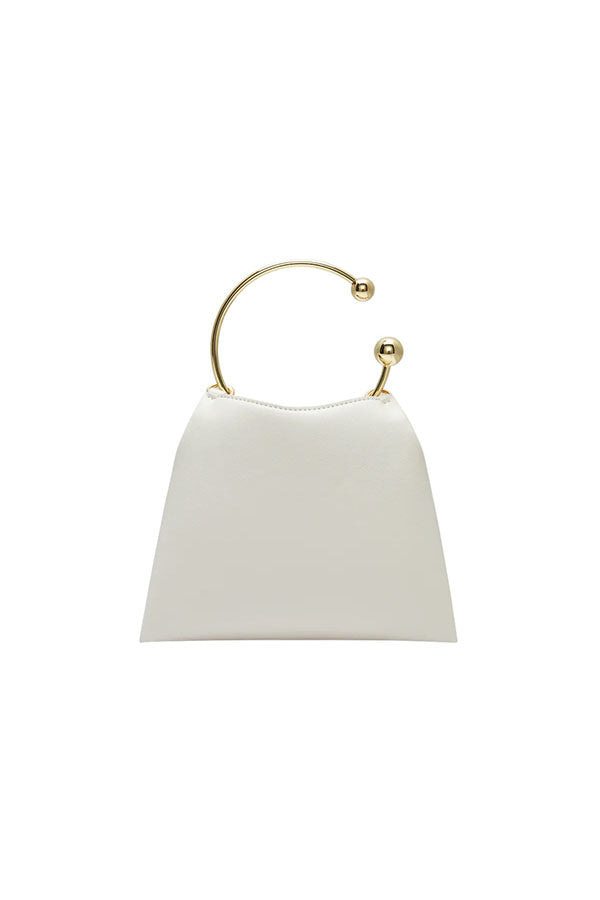 CREAM RING HANDLE BAG