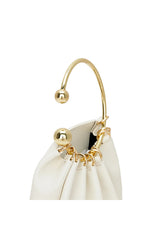 CREAM RING HANDLE BAG