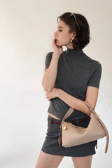 GOLD BEIGE HOBO BAG