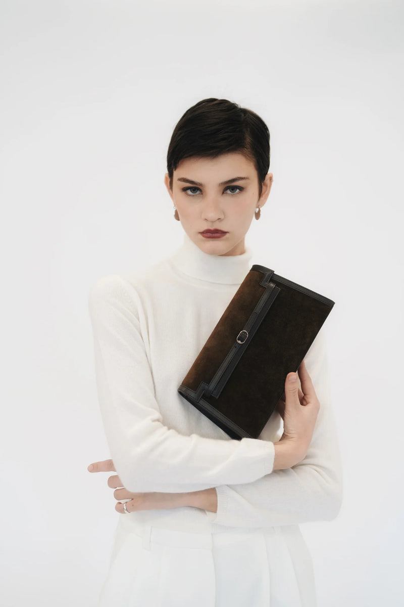 TRUFFLE SUEDE SHOULDER BAG