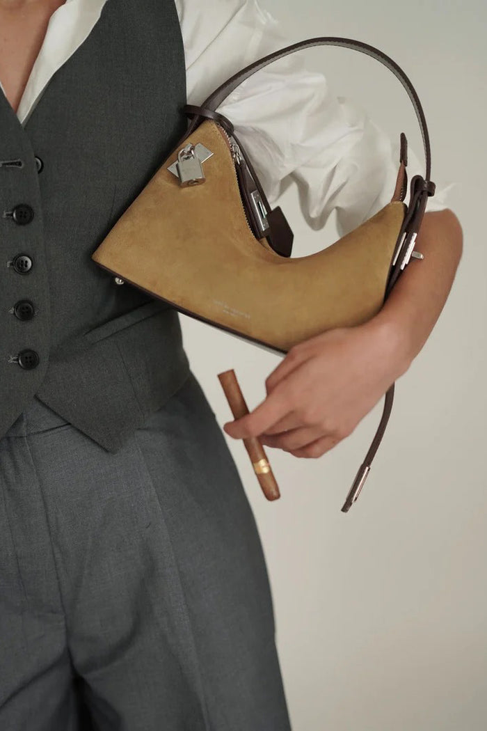 SILVER SUEDE HOBO BAG – NO STOCK PARIS