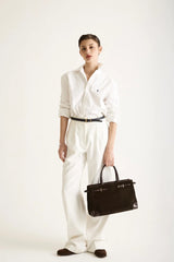 ESPRESSO SUEDE BOOK TOTE BAG 33