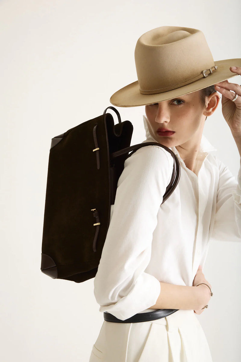 ESPRESSO SUEDE BOOK TOTE BAG 33