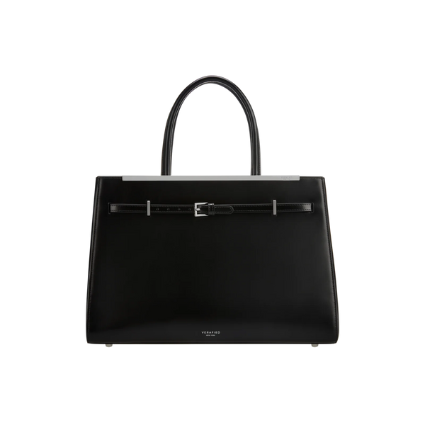 NOIR LEATHER BOOK TOTE BAG 33