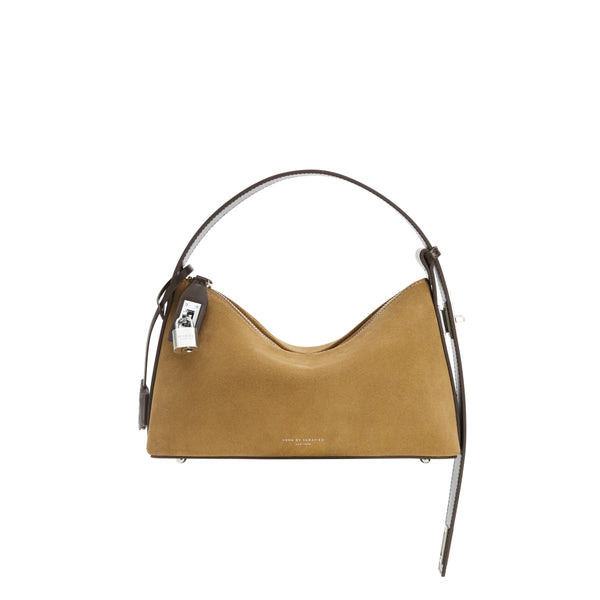 SILVER SUEDE HOBO BAG