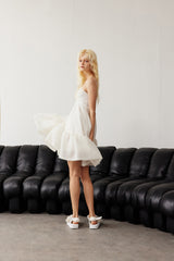 PLEATED ORGANZA DRESS