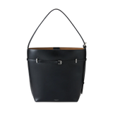 BLACK BELTED TOTE BAG