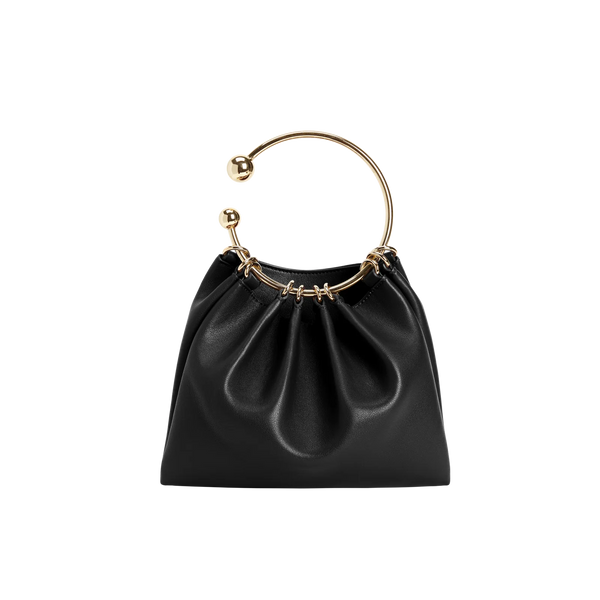 BLACK RING HANDLE BAG