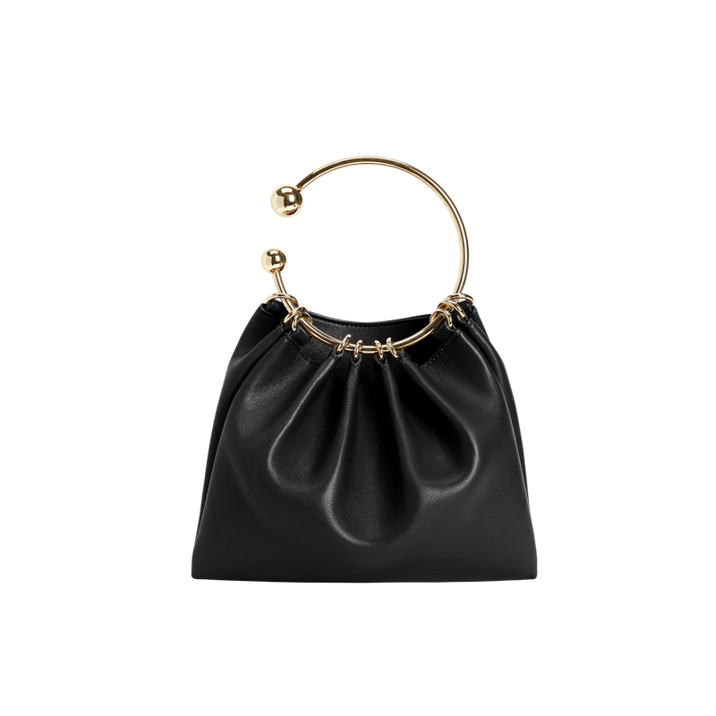 BLACK RING HANDLE BAG