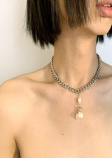 PEARL AND CHAIN NECKLACE