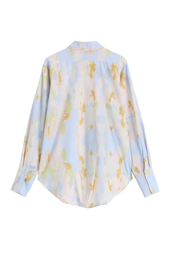 PRINTED LOOSE LONG SLEEVE SHIRT