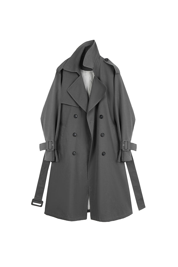 MID-LENGTH DOUBLE BREASTED TRENCH COAT – NO STOCK PARIS