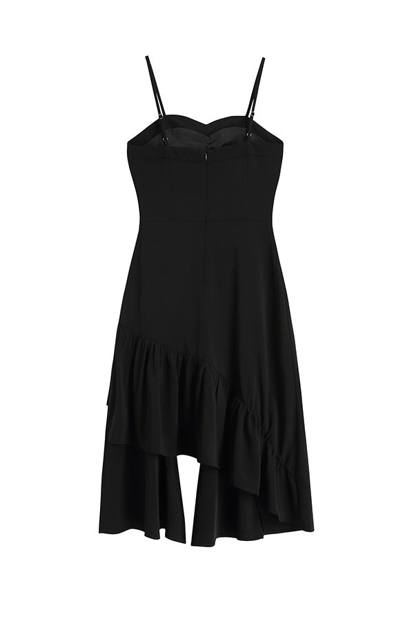 ASYMMETRIC HALTER DRESS