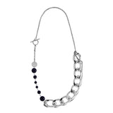 #VALENTINE'S DAY# CHAIN NECKLACE WITH BLACK PEARL