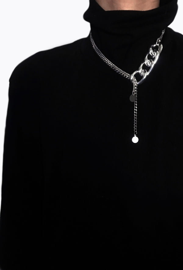 DOUBLE CHAIN INTERLOCKING NECKLACE