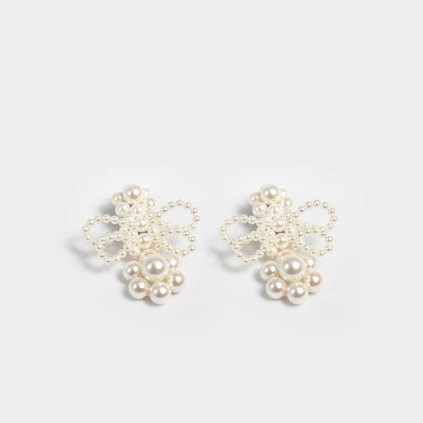 SMALL PEARL BUTTERFLY EARRINGS