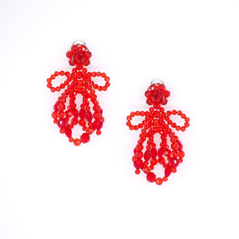 RED CRYSTAL EARRINGS