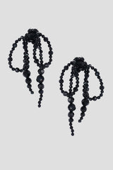 BLACK CRYSTAL EARRINGS