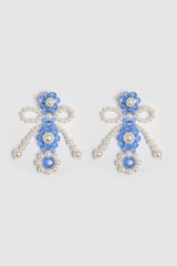 BLUE BOW-KNOT EARRINGS