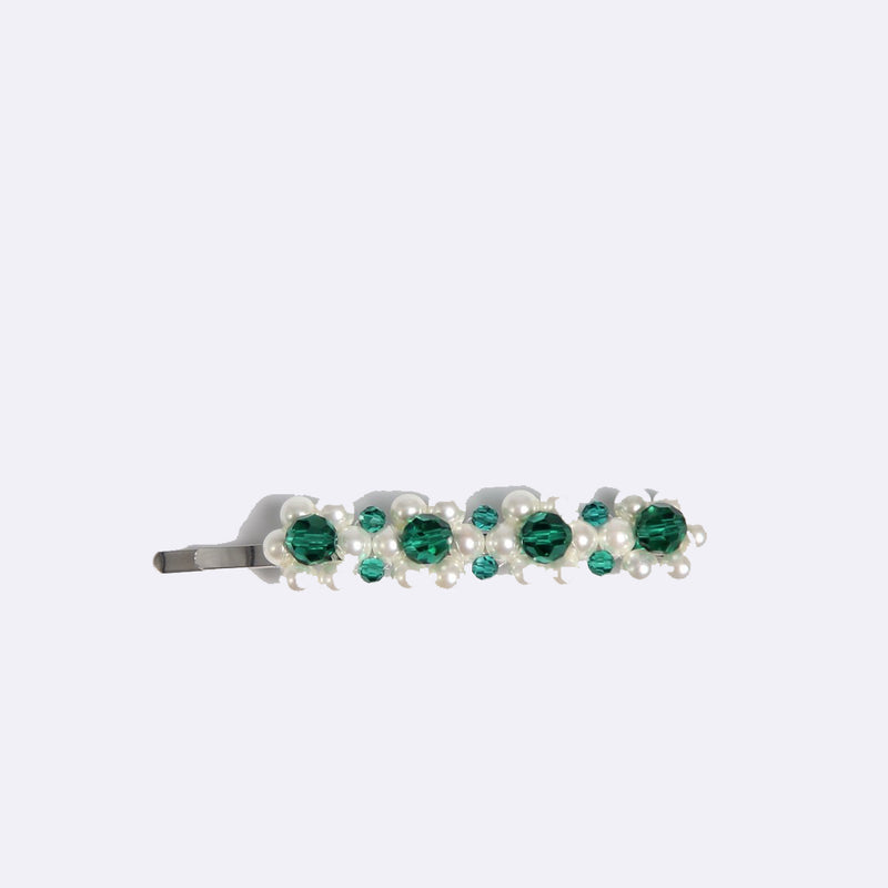 GREEN BARRETTE