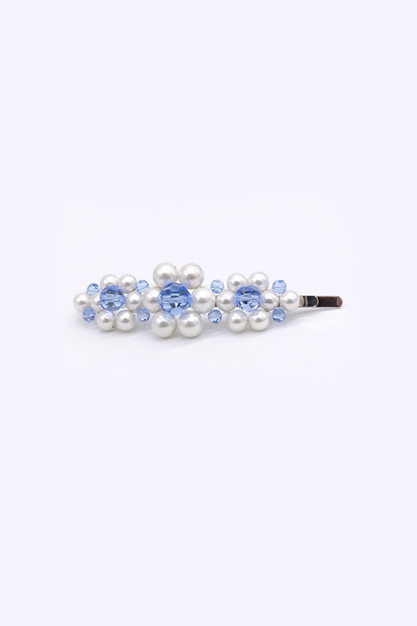 SKY-BLUE CRYSTAL BARRETTE