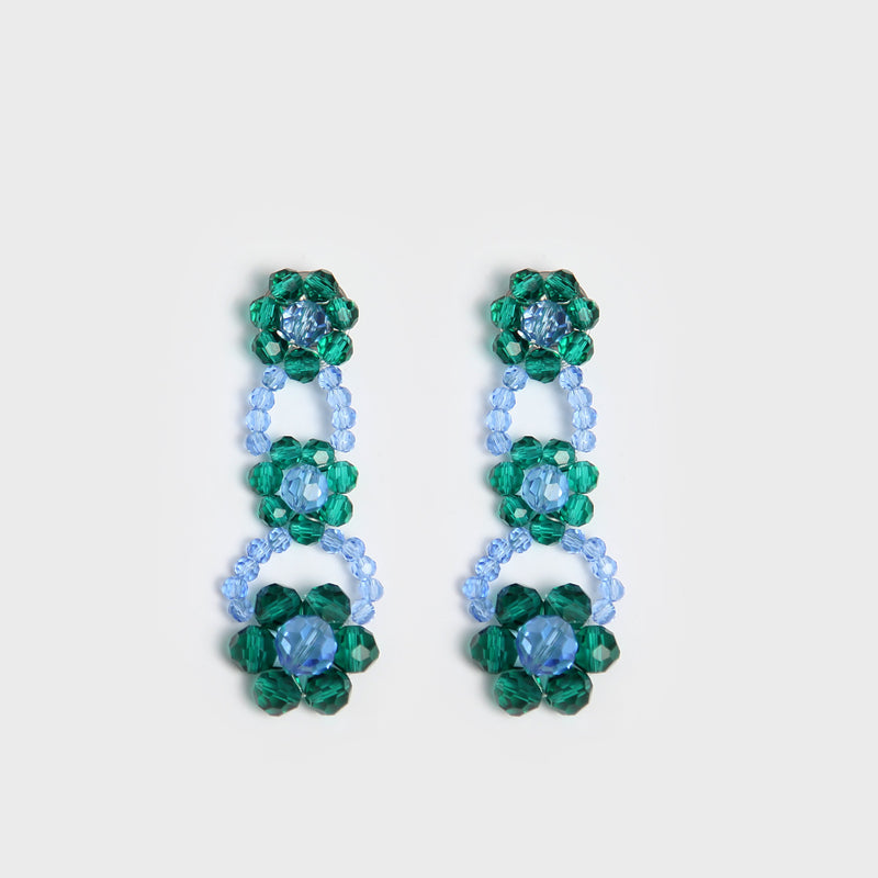 CRYSTAL EARRINGS (THREE COLORS)