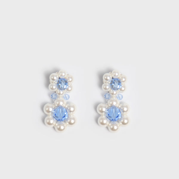 BLUE CRYSTAL EARRINGS