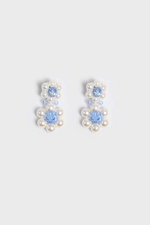 BLUE CRYSTAL EARRINGS