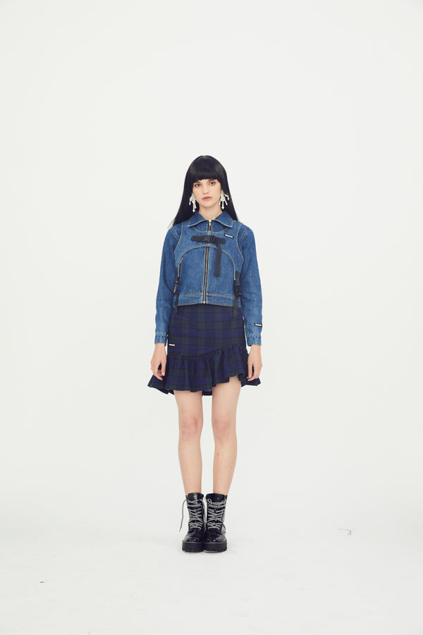 FUNCTIONAL DENIM SHORT JACKET