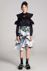 RUFFLED HALF SKIRT