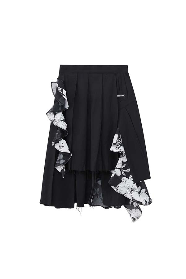 ASYMMETRICAL HALF SKIRT