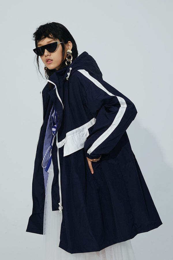 OUTDOOR OVERSIZE HOODED TRENCH COAT