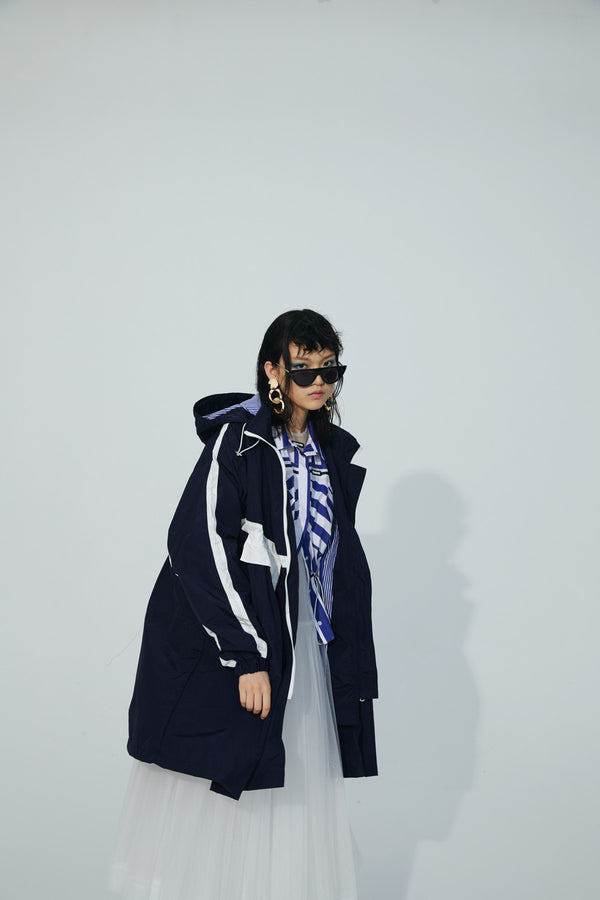 OUTDOOR OVERSIZE HOODED TRENCH COAT