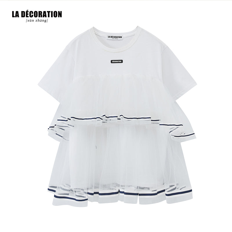 LACE TRIM T-SHIRT