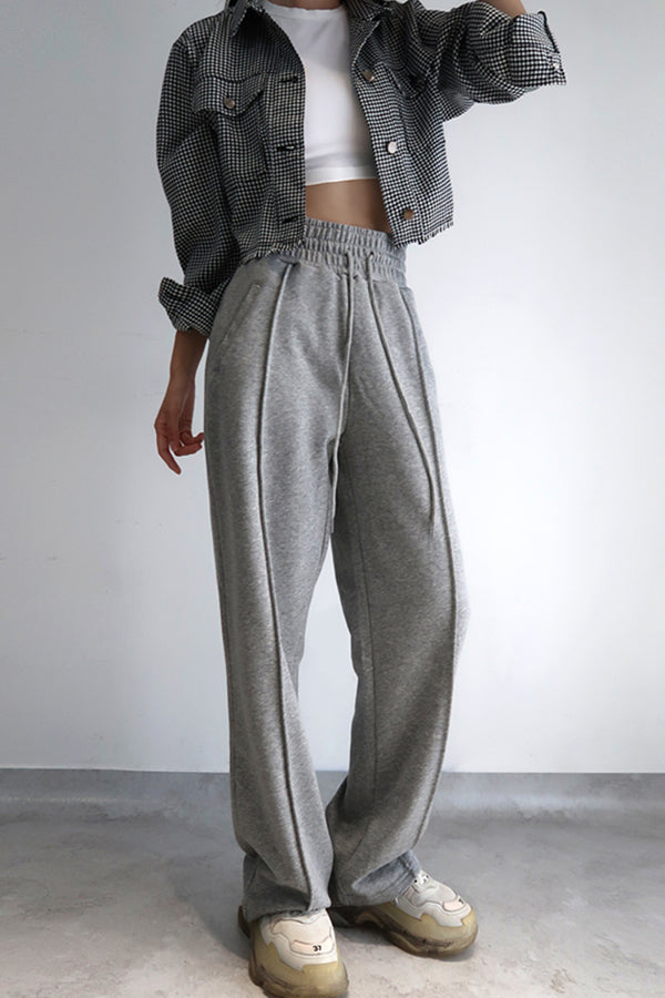 HIGH-WAISTED BAGGY SWEATPANTS ( 2 COLORS )