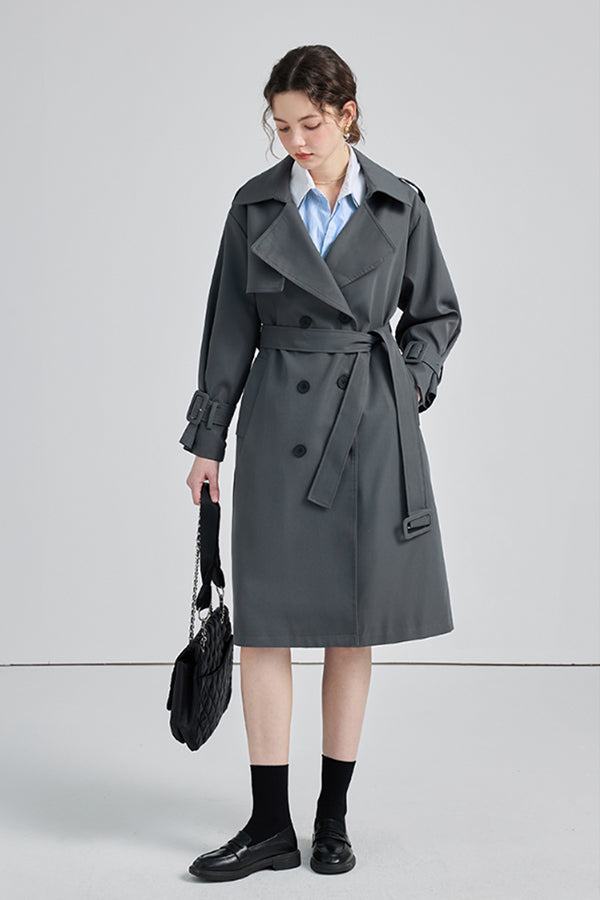 MID-LENGTH DOUBLE BREASTED TRENCH COAT – NO STOCK PARIS