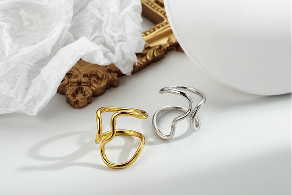 WHITE GOLD/ 18K GOLD CHIC RING